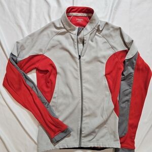 Trek Cycling Jacket Women's Small Red Gray Long Sleeve